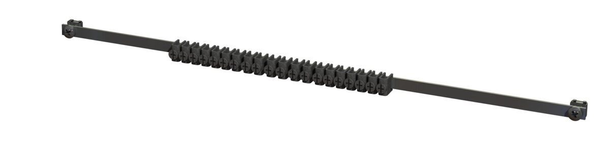 Maadoituskiskopaketti 20x16mm2 19" kiskojen väliin