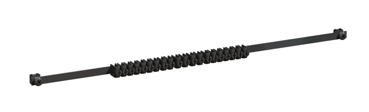 Maadoituskiskopaketti 20x16mm2 19" kiskojen väliin