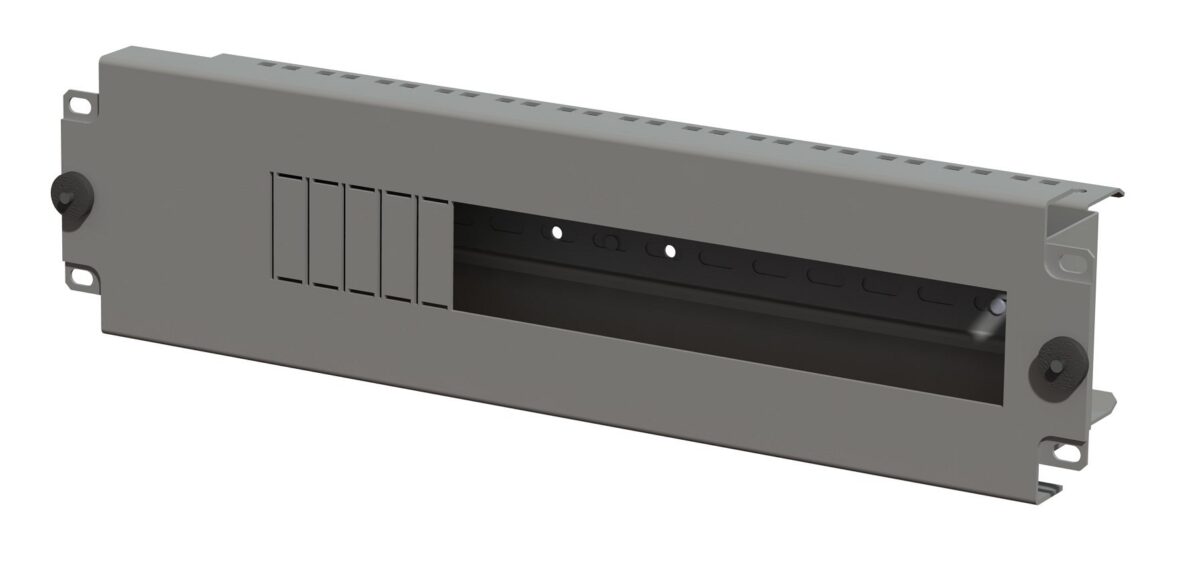 19” DIN-kisko kosketussuojalla