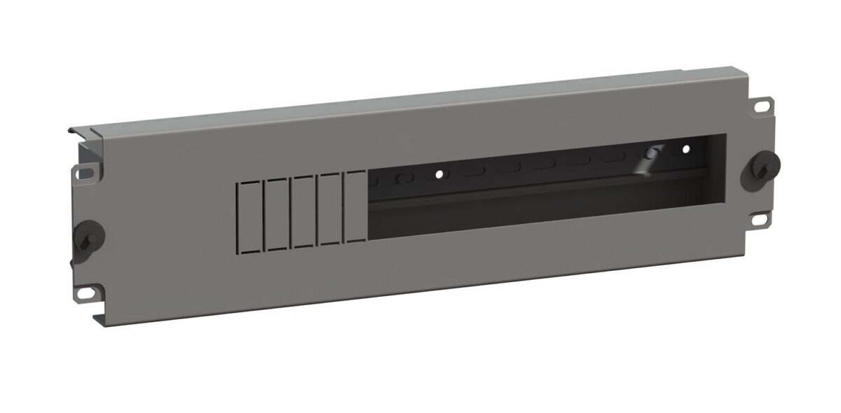 19” DIN-kisko kosketussuojalla