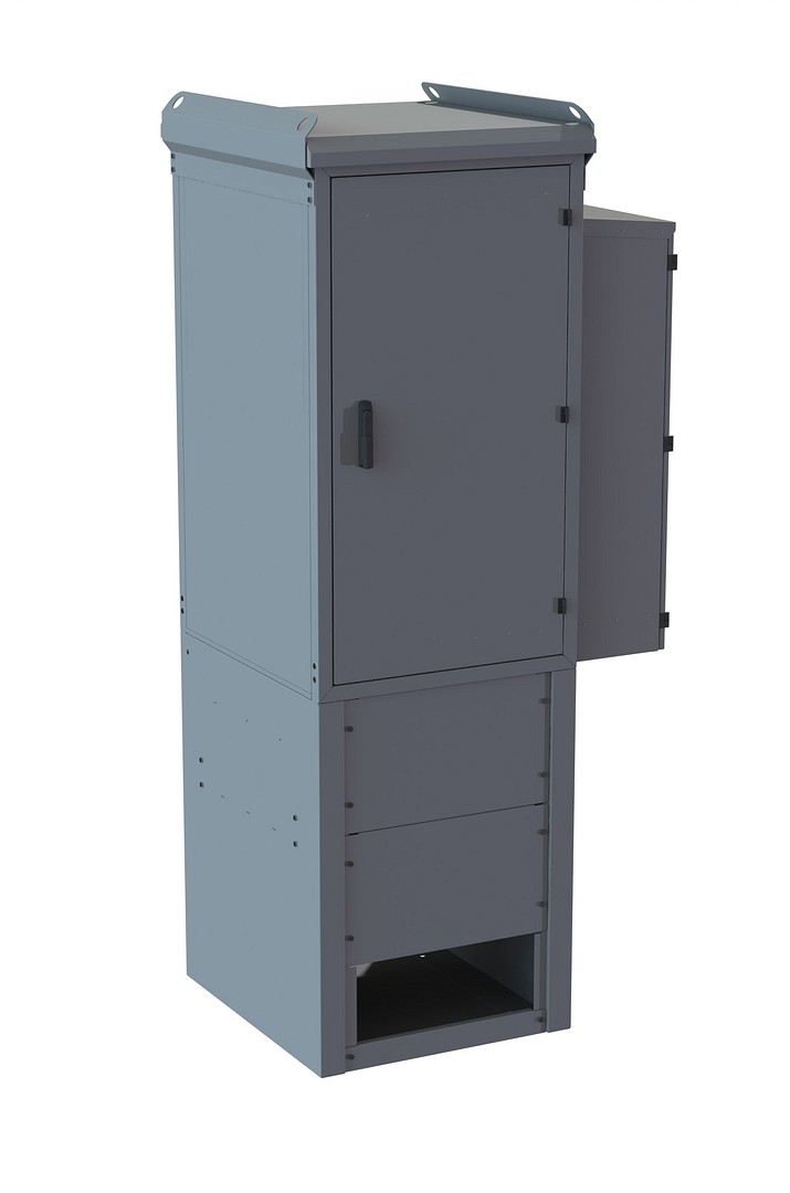 Outdoor cabinet MEDIUM with cooling unit, power system and battery string