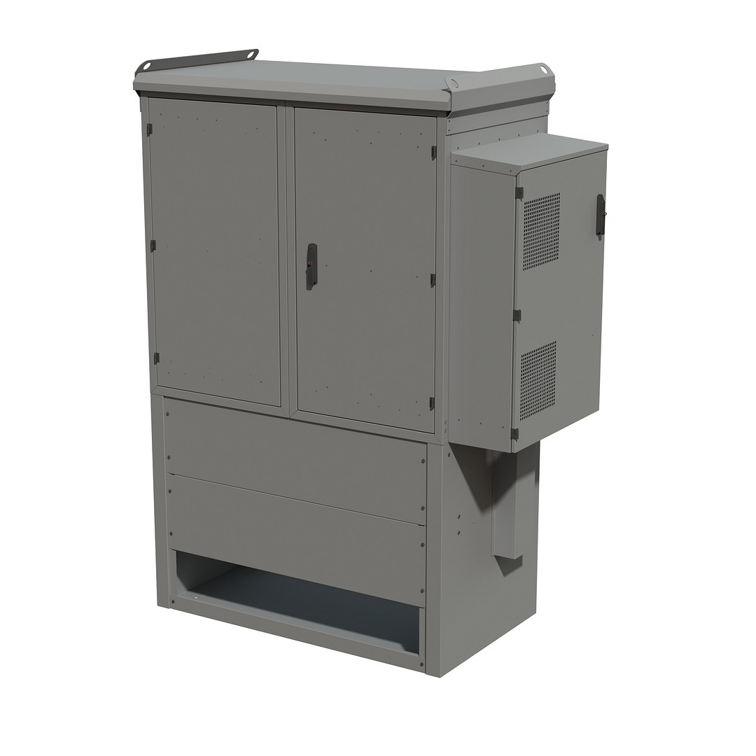 Outdoor cabinet LARGE with cooling unit, power system and battery string